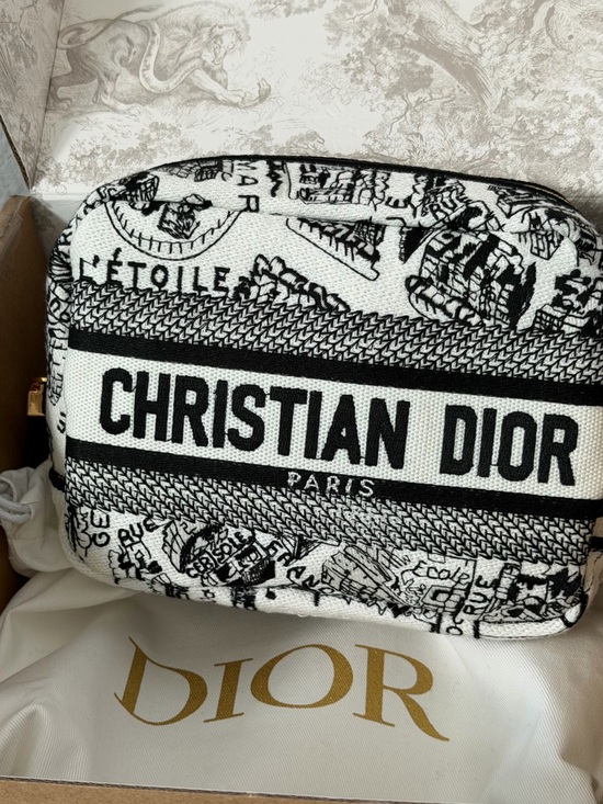 Dior Handbags - New Dior Plan de Paris Canvas Embroidered Cosmetic Bag